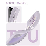 For Motorola Moto G 5G 2024 Case, Girls Women Florals Liquid Silicone Phone Case, Shockproof Anti-Scratch Soft Protection Case With 2X Screen Protectors For Moto G 5G 2024 (Purple)