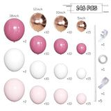 Dusty Hot Pink White Gold Balloon Garland Arch Kit, 146Pcs Retro Hot Pastel Pink Champagne Gold Sand White Latex Balloons Different Sizes For Wedding, Birthday, Graduation Party Decorations