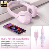 USB C Over Ear Headphones Wired, USB C Wired Headphones with Microphone, Volume Control, HD Stereo Sound, Foldable & Lightweight USB Type C Headphone