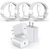 3 Pack Fast Charger Iphone,?Apple Mfi Certified?6Ft Iphone Charger Fast Charging Usb C Block Wall Adapter 6 Foot Type C To Lightning Cable For Iphone 14 Pro Max/14 Plus/13 Pro/12/12Pro/11/Xs/X,Airpods