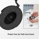 Silicone Earpads For Sennheiser Momentum 4, Sony Wh-1000Xm4, Wh-1000Xm3 Headphones, Replacement Ear Cushions (Black)