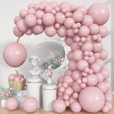 Pink Balloons, 113Pcs Different Sizes Boho Blush Pink Balloon Arch Garland Kit 18/12/10/5 Inch, Dusty Retro Vintage Rose Latex Helium Balloon For Birthday Boho Baby Shower Wedding Party Decorations