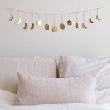 Moon Phase Wall Decor, Gold Wall Decor For Bedroom & Living Room, Bohemian Wall Decor, Handmade Hammered Metal 36" 13 Phases Moon Wall Decor, Celestial Wall Art, Gift For Women & Kids