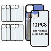 10 Pcs Heat Press Blank Phone Case For Iphone 16 Pro Max 6.9 Inch,Matte Black Soft Rubber Protective Shockproof Insert Aluminum Plate Case