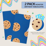 2 Sheets Cookie Birthday Party Supplies Cookie Tablecloth 54 X 108 Inch Plastic Table Covers For Birthday Party Decorations