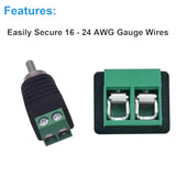 Phono Rca Male Plug To Av Screw Terminal Adapter Speaker Wire To Connector For Audio & Video (2-Pack Rca Male Plug)