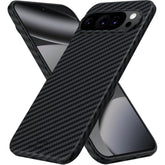 For Google Pixel 10 Pro Xl Case Slim Thin Carbon Fiber Design Phone Cover, Caseless Feel, Matte Anti-Scratch Shockproof Enhanced Grip Minimalist Striped Case For Google Pixel 10 Xl,Black
