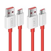 Usb C Cable For Supervooc Charging 80W For Oneplus 13 13R 12 Open 11 10 Pro/Nord/N30 6Ft Warp Dash Charge Cable For Oneplus 7 8 Pro 7T 6T 6 5T, 2-Pcs Usb To Type-C Fast Charge Data Transfer Cord