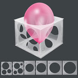 11 Holes Balloon Sizer Box, Collapsible Balloon Measurement Tool for Party Decorations