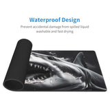 Scary Shark Mouse Pad, Large 31.5 X 11.8 In Rubber Base Keyboard Mouse Mat Desk Pad