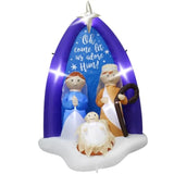 6Feet Inflatable Jesus Nativity Scene Outdoor Christmas Decoration With Led Lights,Indoor Outdoor Holiday Nativity Set D