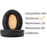 Momentum-2.0 Replacement Ear Pads Are Compatible With Sennheiser Momentum, Momentum2.0, Hd1 Over Headphones, Replacement Ear Pads Are Made Of Protein Leather And Memory Foam (Black + Brown)