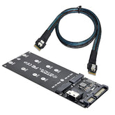 Sff-8654 Cable & Card U2 Kit Ngff M-Key To Slimline Sas Nvme Pcie Ssd Sata Ada