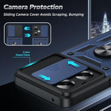 For Oneplus Nord-N30 5G Case: With Slide Camera Cover Screen Protector, Military-Grade Shockproof Protective Magnetic Ring Stand One Plus Nord N30 5G Cell Unlocked Phone Covers Funda Fara, Blue