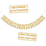 Let It Snow Banner Christmas Decorations For Home Mantle Fireplace Snowflake Bunting Garland For Winter Wonderland Decorations Ready To Hang Holiday Decor Burlap Bunting Wall Decor