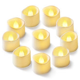 12Pcs Flickering Flameless Candle Battery Operated, 200+Hours Fake Electric LED Tea Lights for Votive, Centerpiece Table Decorations, Wedding, Aniversary, Halloween, Christmas