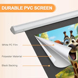 150" Projector Screen Motorized 16:9, 4K HD Pull Down Retractable Projection Screens Electric Automatic Wall Ceiling Movie Screen for Office