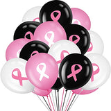 75 Pcs Breast Cancer Awareness Balloons 12 Inch Pink Ribbon Latex Balloons