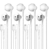 Usb C Wired Headphones 4 Pack, Type C Earbuds Hifi Stereo Earphones With Micro