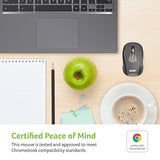 Rf Wireless Mouse (Gray/Black), Works With Chromebook, With Usb Plug And Play For Right/Left Handed Users (For Chromebooks, Windows Pc & Mac)