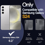 JETech 5 in 1 Case for Samsung Galaxy S24 5G with 2-Pack Each Tempered Glass Screen Protector and Camera Lens Protector, Non-Yellowing Shockproof Bumper Phone Cover (Clear)