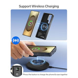 For Samsung Galaxy S25 Ultra Battery Case 6.9",10000Mah Portable Power Bank With Led Display, Qi Wireless Charger & 20W Usb C Fast Charging, Sync-Data Supported Black