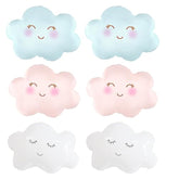 6Pcs Cloud Balloons Foil Mylar Smile Cloud Balloons For Baby Shower And Birthday Party Decorations Supplies