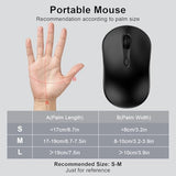 Usb Wireless Mouse Computer Mouse With Usb Nano Receiver For Laptop Pc Mac, 2.4Ghz Cordless Gaming Mice With 4 Buttons, Adjustable 2400 Dpi, Ergonomic Portable Optical Mice For Mac/Tablet/Windows