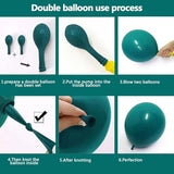 Teal Balloon Garland Arch Kit Double Stuffed, Dark Turquoise Teal-Green Aqua Balloon Different Sizes 18/12/5 Inch for Baby Shower Birthday Wedding Bridal Summer New Year Party Decoration