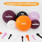 Boho Halloween Balloon Arch Kit: Orange, Red, Purple, Black & White
