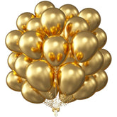 12 Inch Metallic Gold Balloons, 50 Pcs Latex Helium Metallic Balloons For Kid'S Birthday Party, Baby Shower, Wedding, Graduate Party Decorations