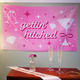 Funny Party Banner 60" X 33" – Hilarious Decoration For Adults, Gag Gift Décor For Him Or Her – Sarcastic, Bold & Reusable Sign -Gettin' Hitched