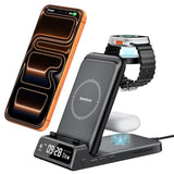 Charging Station For Iphone, 703A, Wireless Charger For Iphone 16/15/14/13/12/11 Series, For Apple Watch 10/Ultra 2/9/8/7/6/5/Se 2, For Airpods Pro 2/4, Travel Foldable And Portable