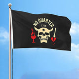 No Quarter 1718 Pirate Skull Flag Banner For Man Cave Wall College Dorm Room Decor,Parties 3X5 Ft
