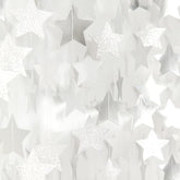 Glitter-Silver Party-Decorations Star Christmas Garland - 62Ft Birthday Twinkle Little Star Hanging Streamers Banner,Bachelorette Engagement Wedding New Years Supplies Decor