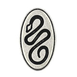 12 Pieces Sidewinder Snake Oval Metal Shank Buttons. 25Mm (1 Inch) (An