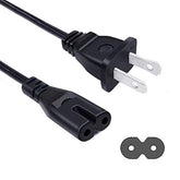 8Ft Tv Power Cord Replacement For Samsung 24" 32" 40" 43" 48" 49" 50" 55" 60" 65" 75" Inch Lcd Hd Smart 4K Curved Tv Un55Ru8000Fxza Un65Ru7100Fxza Un43Nu6900Fxza 2 Prong Cable