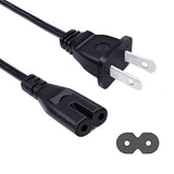 8Ft Tv Power Cord Replacement For Samsung 24" 32" 40" 43" 48" 49" 50" 55" 60" 65" 75" Inch Lcd Hd Smart 4K Curved Tv Un55Ru8000Fxza Un65Ru7100Fxza Un43Nu6900Fxza 2 Prong Cable