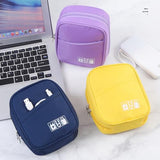 Storage Pouch For Small Electronics And Accessories,Tech Bag,Electronic Organizer Case Compatible With Macbook Laptop Charger,Mouse,Cables,Hub,Power Bank,Earphone,Toiletries Cosmetics (Purple)