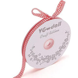 Red Gingham Ribbon, 3/8" X 50Yd Red And White Thin Crafts Ribbon Buffa