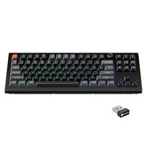 V3 Ultra Tkl Mechanical Keyboard Wireless, Zmk Custom 8K Polling Rate, 2.4 Ghz/Bluetooth/Wired With Rgb Backlit, Pre-Lubed Silk Pom Banana Switch Hot-Swappable For Mac Windows Linux