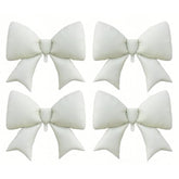 4Pc Giant White Bow Balloons (38") Coquette, Wedding, & Minimalist Party Decor