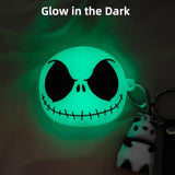 For Airpods 4 Case Cover With Cleaner Kit And Cute Panda Keychain, Glow In The Dark Skull Case For Apple Airpods 4Th Generation, Funny Anime Soft Silicone Airpod 4 Gen Cases For Women Men