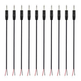 10-Pack 3.5Mm 1/8" To Speaker Wire Ts Mono Male Plug To Bare Wire Pigtail 3.5Mm Jack Connector Adapter Repair Audio Cable For Speaker, Trigger Cable