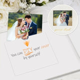 Wedding Guest Book - Polaroid Guest Book Weddings Reception, Linen Cover 7" X 9" Guest Book For Baby Shower, Birthdays And Special Events, 100 Blank Pages For Wedding Sign In And Photos, Beige