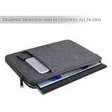 16.1 Inch Portable Monitor Case Sleeve Bag For 16" Veout Kyy Lepow Gtek Viewsonic Zscmalls 15.6" Usb-C Portable Display Monitors, 15"X10.8" Space Grey
