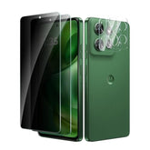 2+2 Pack For Motorola Moto G Power 2025 Privacy Screen Protector With Camera Lens Protector, Anti Spy Tempered Glass Protection Film 9H Hardness, Scratch Resistant, Case Friendly