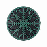 12 Pieces Viking Helm Of Awe Pattern Metal Shank Buttons. 23Mm (7/8 In