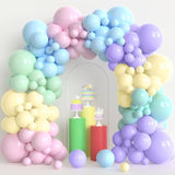 120pcs Pastel Balloon Garland Kit in Macaron Colors for Baby Shower Parties