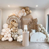 Double Stuffed White Beige Balloon Garland Kit for Baby Shower Boho Party Decor